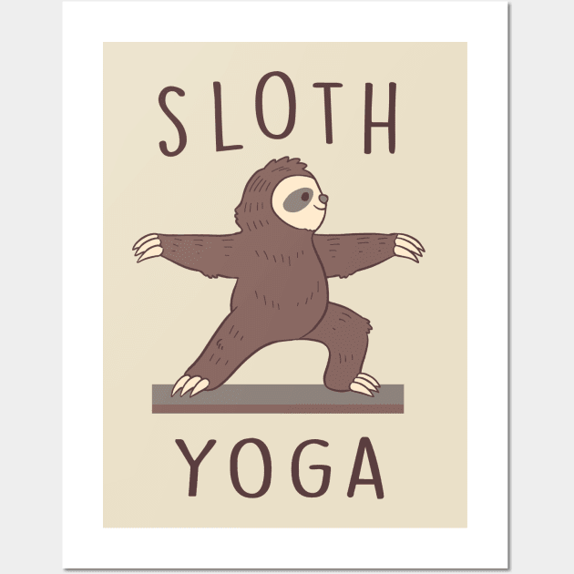 Sloth Yoga Wall Art by Andriu